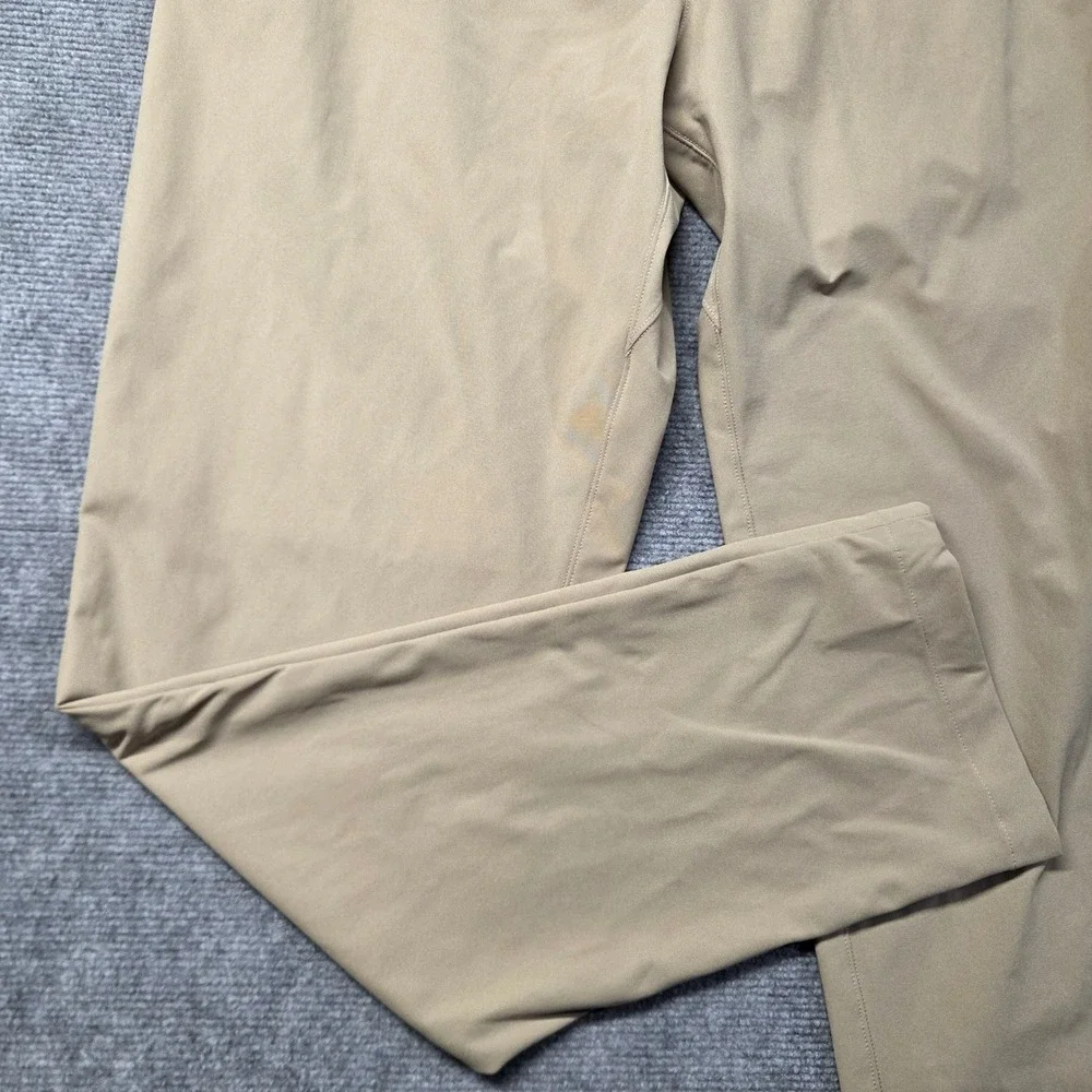 Lululemon Commission Golf Pants Mens 38 Khaki Tan 33 Inseam Technical Trousers